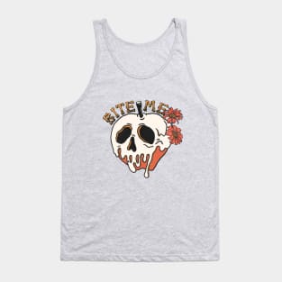 Bite Me Floral Skull Tank Top